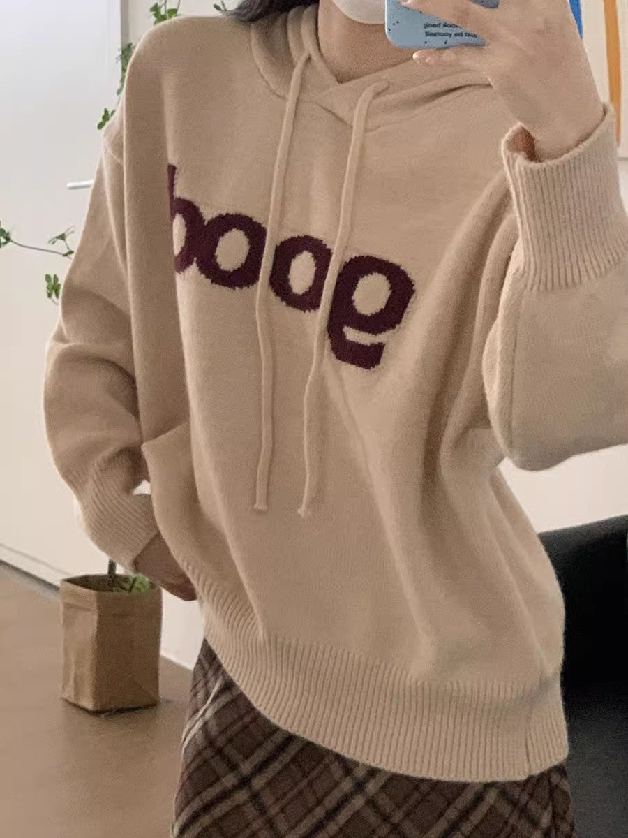 long-sleeved sweater fashionable casual knitted top S4701