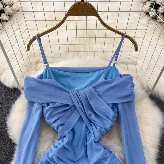 Sexy off-shoulder strapless dress for women S4015