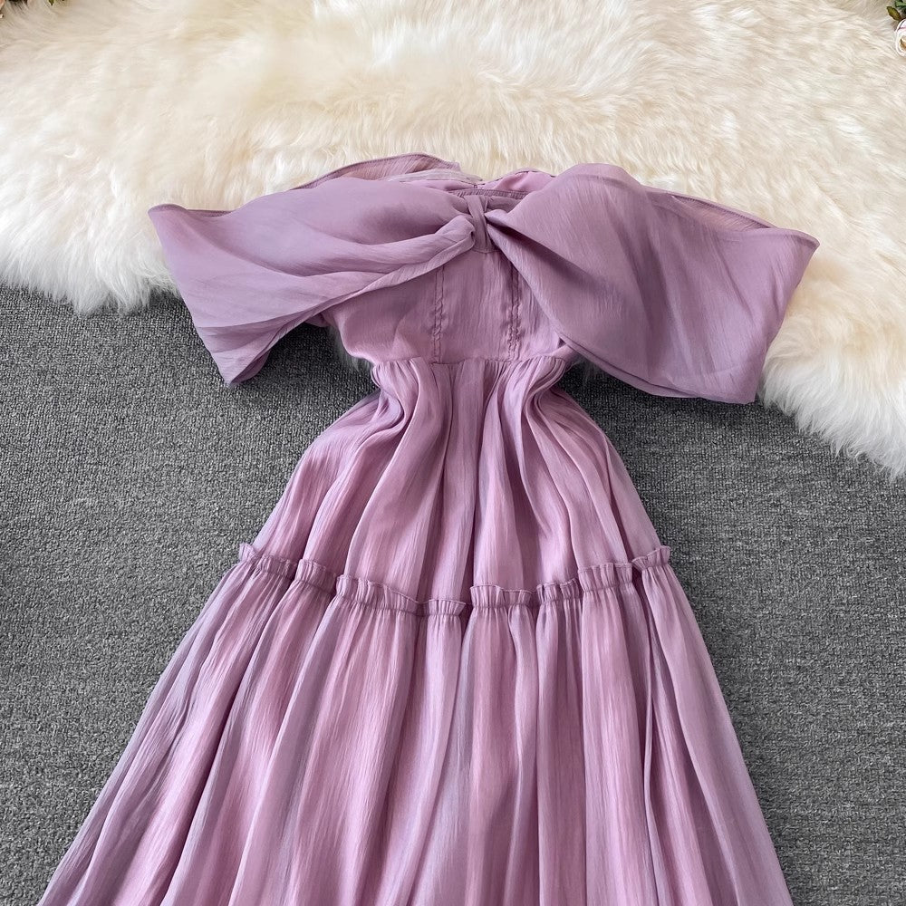 strapless dress fashionable elegant long skirt S4427