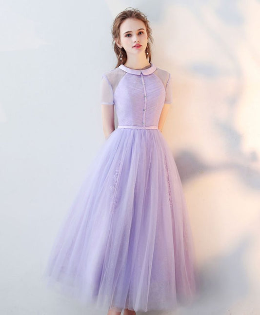 High Neck Tulle Lace Prom Dress Tulle Lace Homecoming Dress S3268