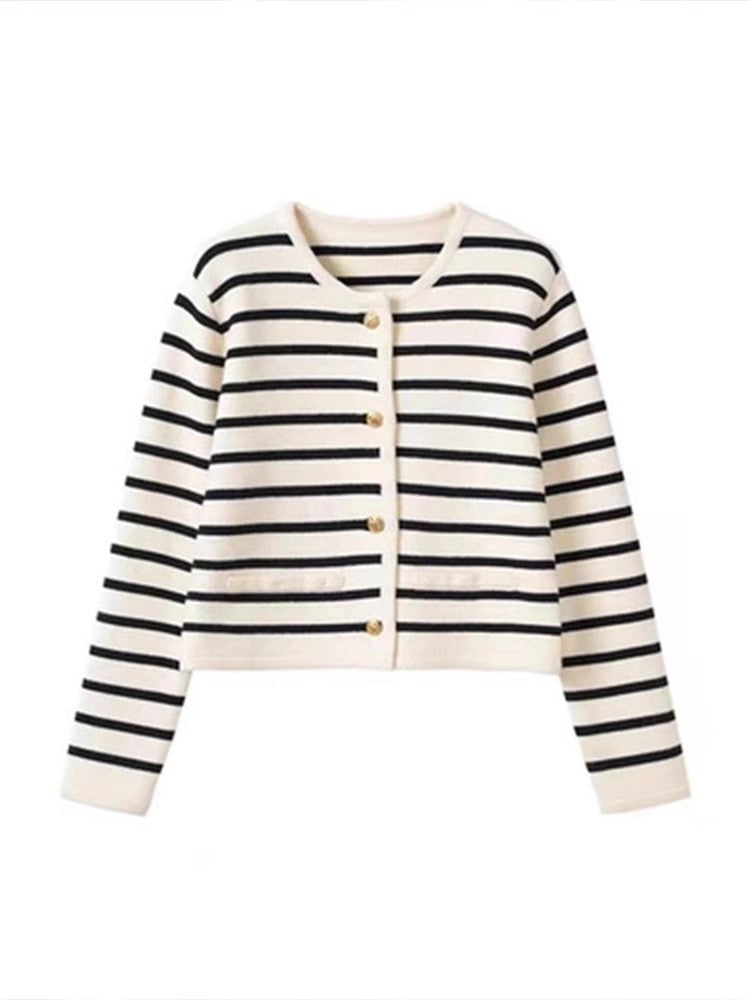 knitted top women's autumn new sweet and short sweater cardigan S3383