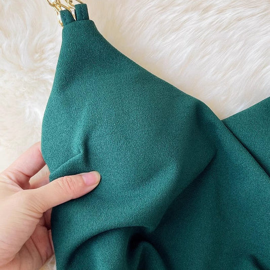 Sexy Suspender Skirt New V-neck Dress S4352