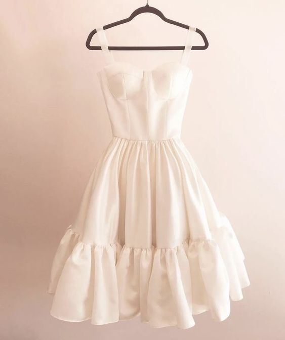 White Homecoming Graduation Dress Short Prom Dresses fg3952