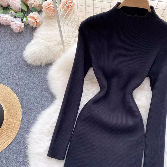 fairy dress knee-length knitted fishtail long skirt trendy S4547