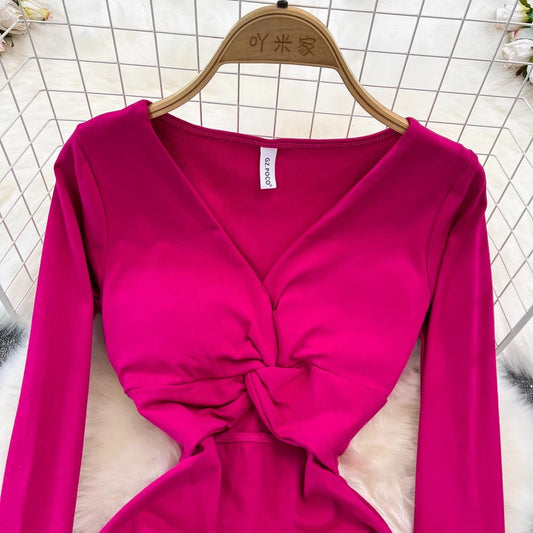 V-neck short dress S3945