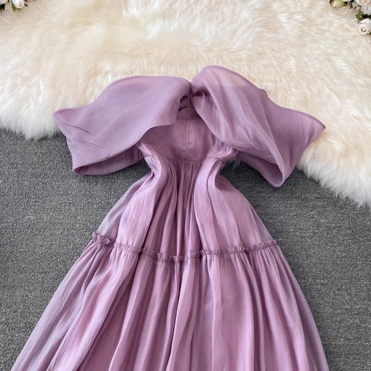 strapless dress fashionable elegant long skirt S4427