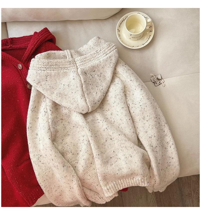 Knitted Sweater Women's 2024 Spring New Long-Sleeved Sweater Jacket S4911