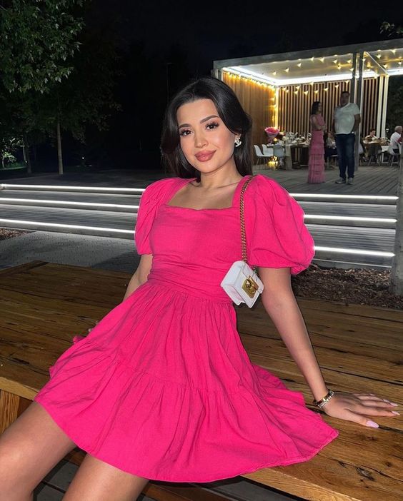 Solid Color Short Dress Short Prom Dress,Homecoming Dress S2916