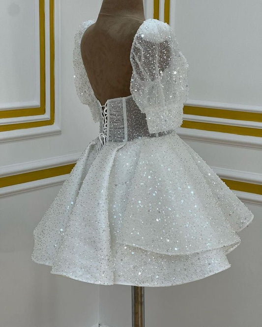 Wedding Dress, Short Homecoming Dress fg3401