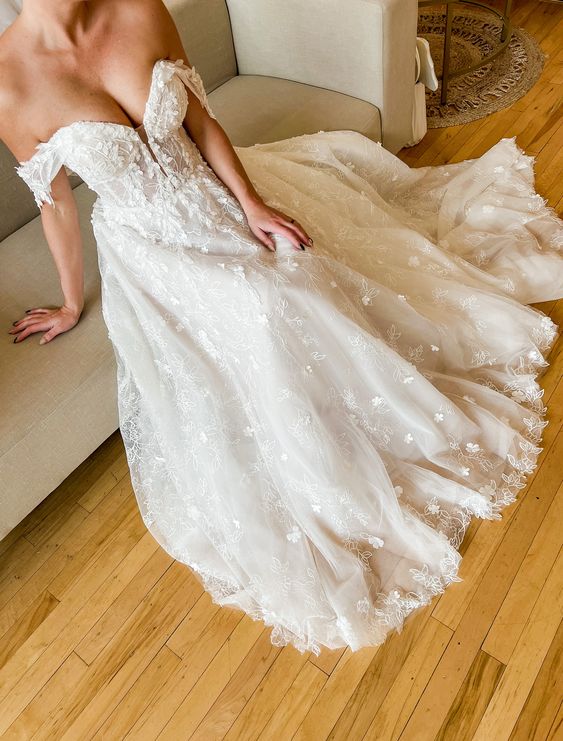 A Line Off the shoulder Gown Dress Long Prom Dress Evening Dress
