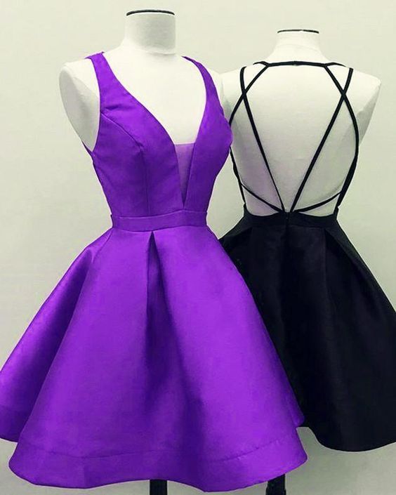 Womens Strappy Back Homecoming Dresses Short Prom Gowns S2659