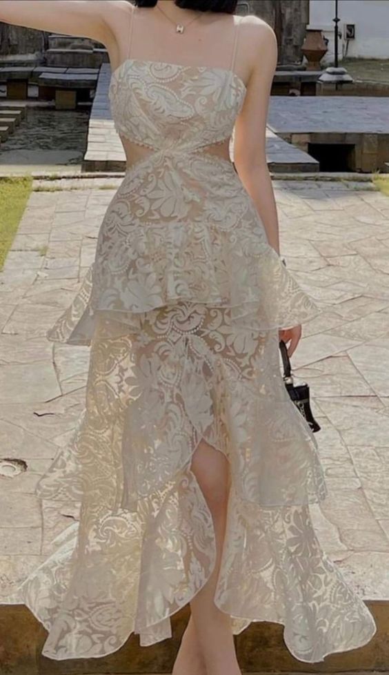 Ivory Party long dress Prom Dresses Formal Dress fg3431