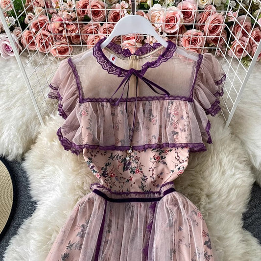 ruffled mid-length dress S4343