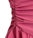 French rose red square neck puff sleeve dress 2025 new ruffled pleated temperament waist skirt R0062