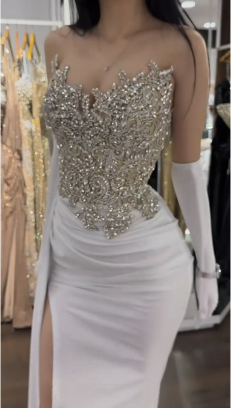 Beaded Long Prom Dress for Women,Elegant Evening Dress S7245