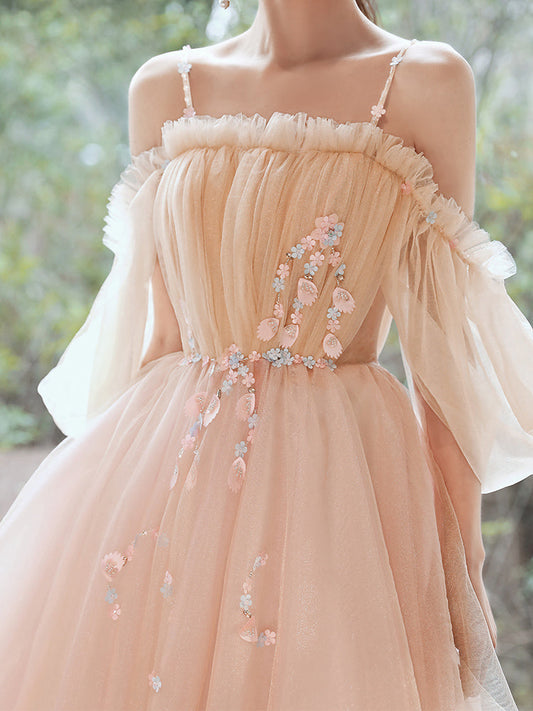 Tulle Short Prom Dresses, A-Line Puffy Tulle Homecoming Dresses S2213