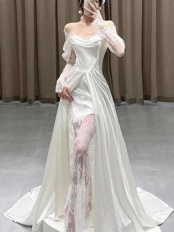 Ivory Wedding Dress,Vintage Wedding Dress, Bridal Dress S2223