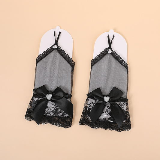 Mesh butterfly wedding gauze hook gloves hot diamond gloves lace gloves evening dress gloves S6271