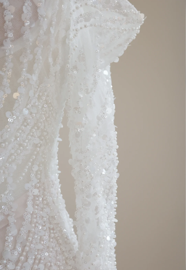 Shiny White Off The Shoulder Sequin Beaded Mermaid Long Party Dress Birthday Prom Dresses D2167