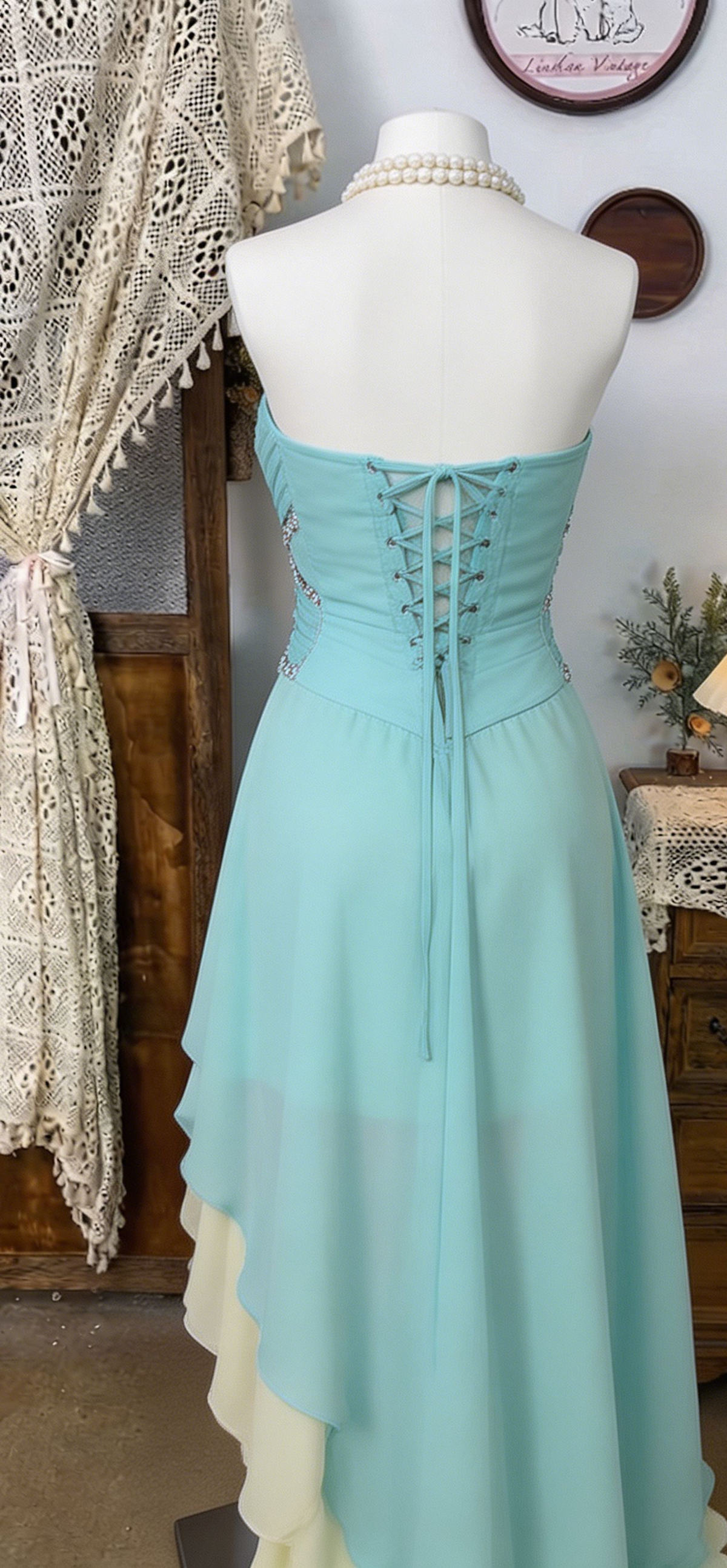 Beauty Homecoming Dress Sweetheart Rinestone Hi-Lo Back to School Outfits Party Dress D6504