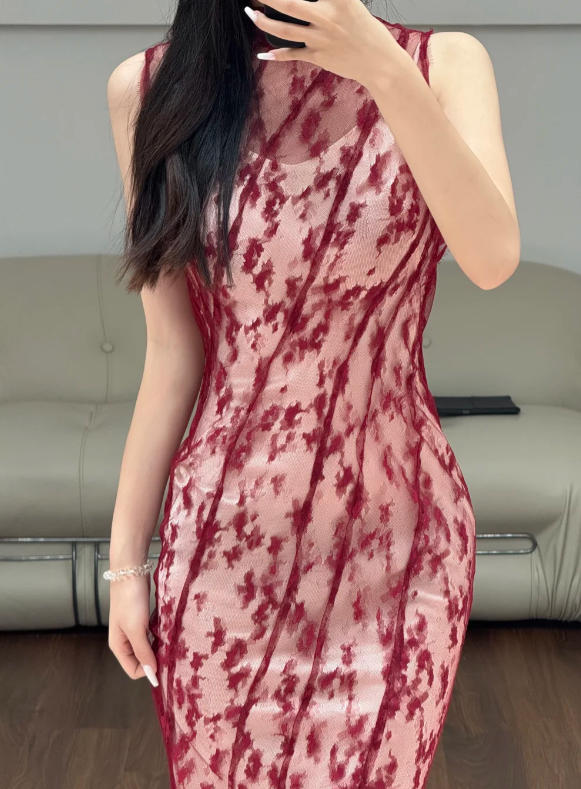 Burgundy Mermaid Prom Party Dress Sexy Evening Dress Birthday Outfit fg8684