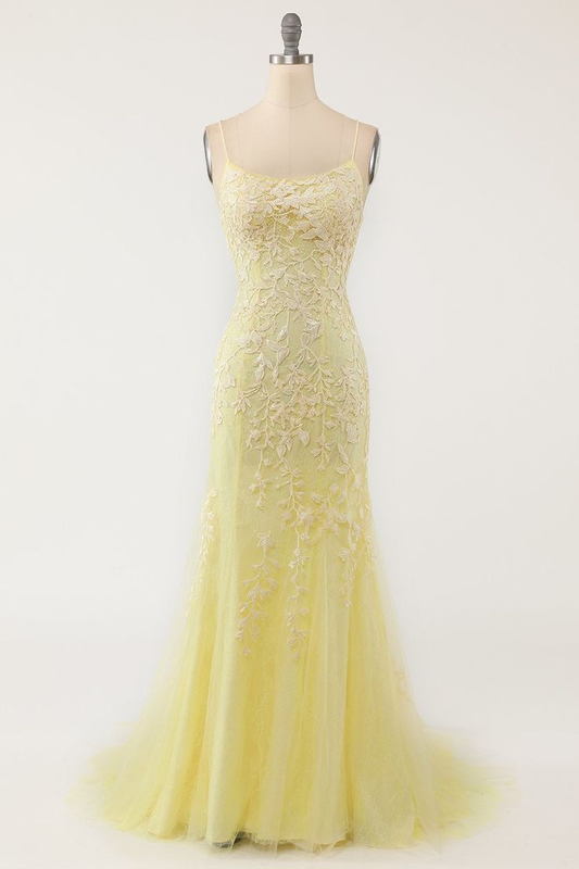 Pink Mermaid Long Prom Dress with Appliques Y7435