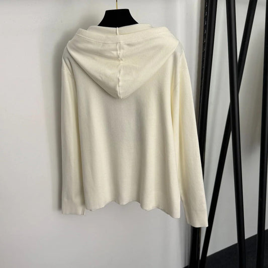 MAX MARA 25S HOODED LONG-SLEEVE KNIT SWEATSHIR 048
