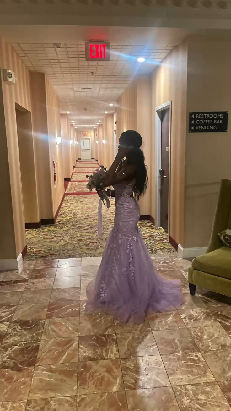 Lilac Mermaid Tulle Princess Dress Long Prom Dress Evening Dress Birthday Dress fg8419