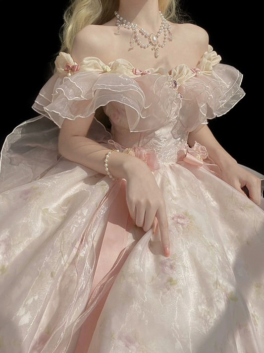 Beautiful French style fairy dress sweet puffy dress S5745