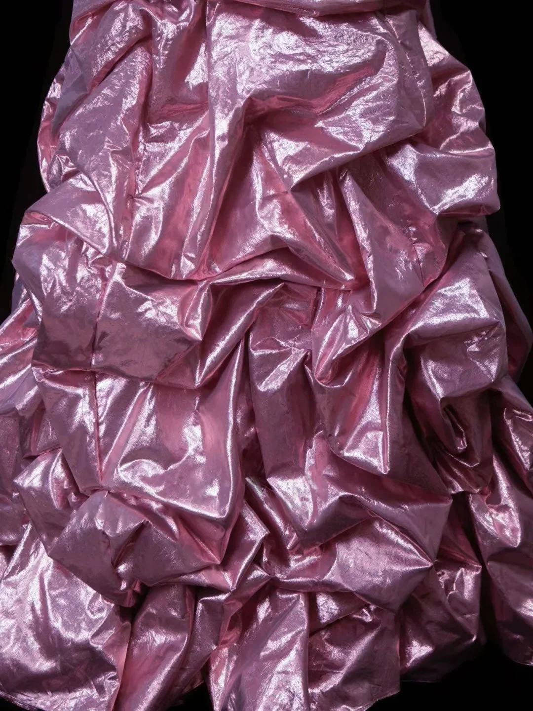 Pretty Princess Sweetheart Neck Candy Pink Satin Pleated Birthday Prom Dresses Evening Dress SP1599