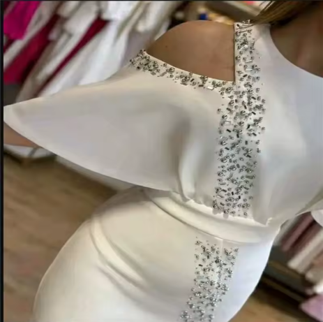 Chic Green Midi-length Prom Dress Fashion Party Gown Y5660