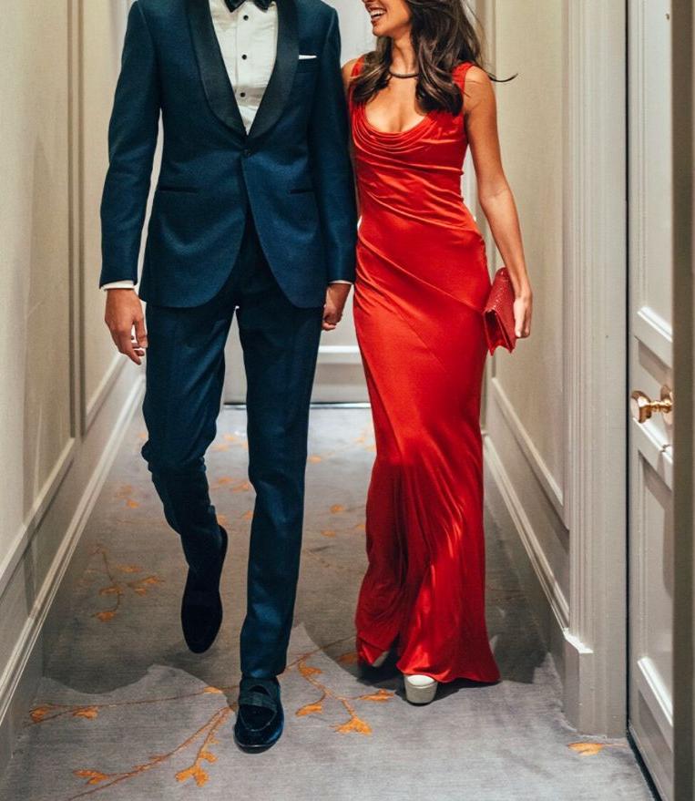 Charming Red Scoop Neck Mermaid Long Party Drses Formal Evening Dress, D299