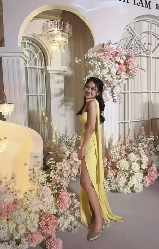 Cute Yellow Prom Dress Satin Sheath Wedding Guest Dress Sleevless Evening Dress DP05137