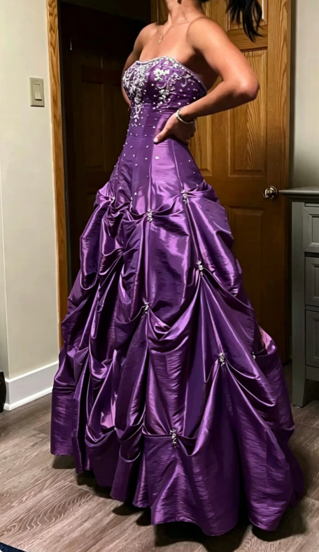 Fairy Strapless A-Line Long Evening Dress Green Prom Dress Satin Formal Dress DP05470