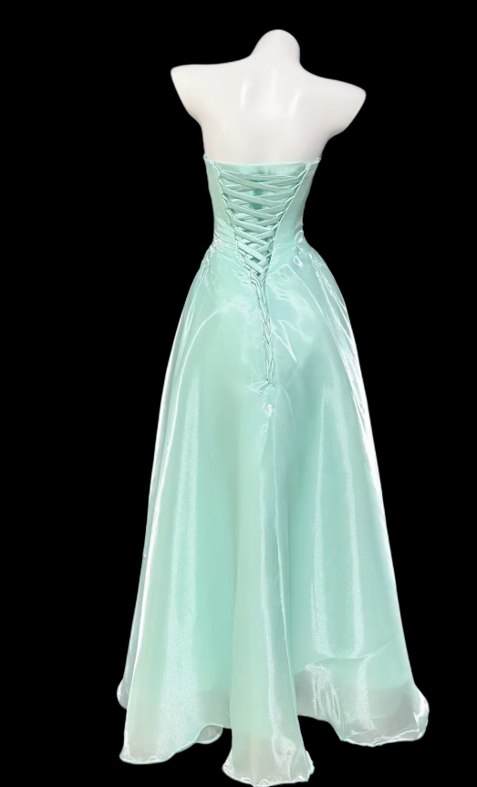 Elegant Sweetheart A-Line Chiffon Long Evening Dress Tiffany Blue Birthday Dress DP05923