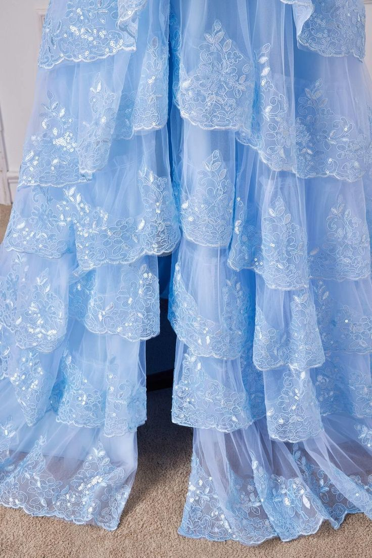 New Shiny A Line Off The Shoulder Lace Layered Sequin Ruffles Long Prom Dresses ,Long Formal Evening Dresses GG084