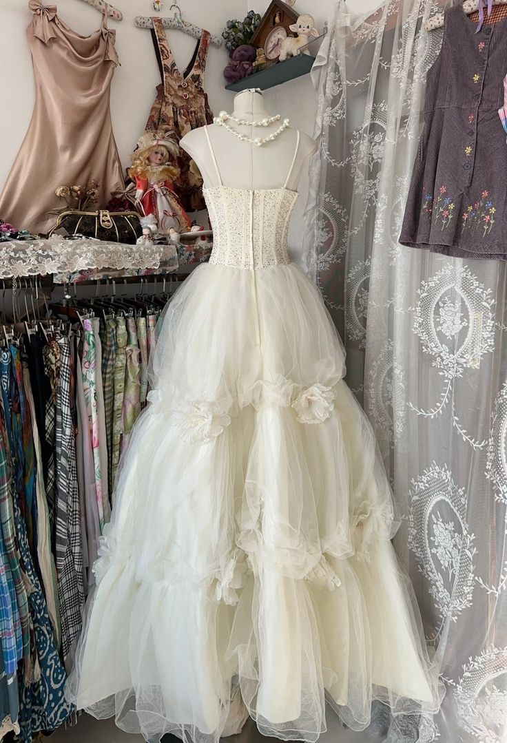 Senior A Line Spaghetti Straps Tulle Tiered Long Prom Dress,Wedding Dress,Evening Dress GG2313