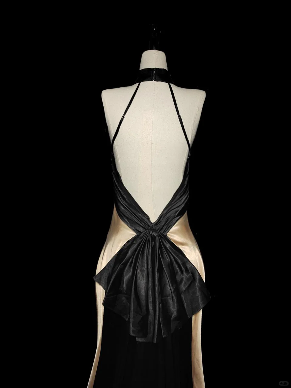 Vintage Mermaid Halter Satin Backless Long Prom Dress, Party Dress, Evening Dress GG2740