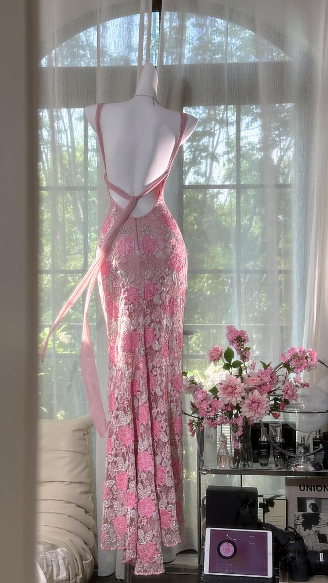 Sexy Mermaid V Neck Lace Backless Long Prom Dress,Party Dress,Formal Evening Dress GG4948