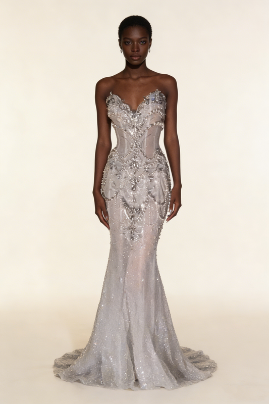 Gorgeous Sweetheart Mermid Beading Long Party Dress Wedding Dress, D778