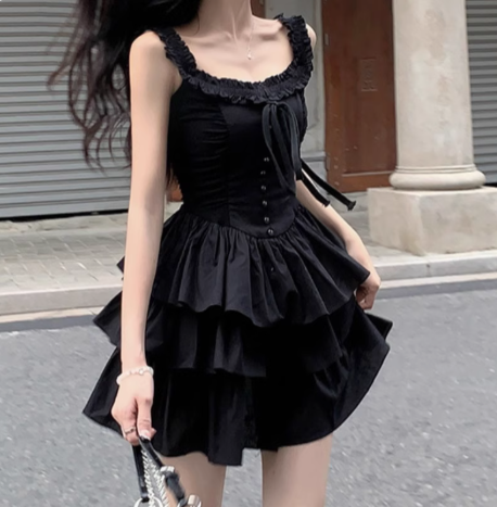 Cute A Line Square Neckline Pleated Homecoming Dress Birthday Party Prom Dress D1737