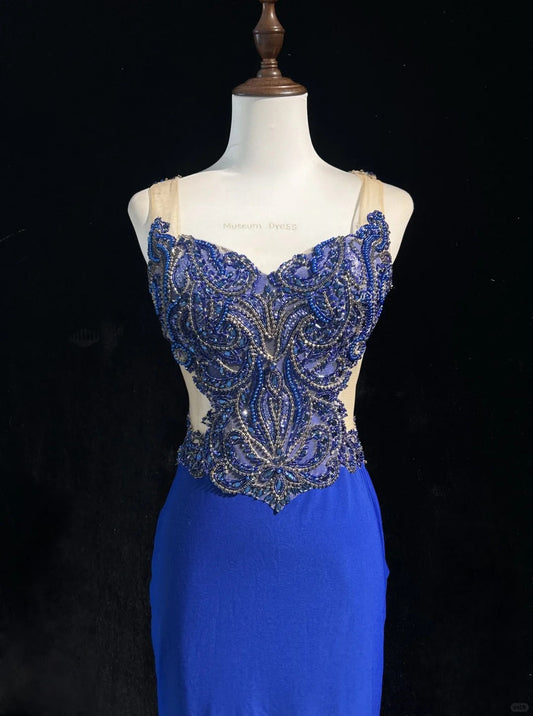 Sexy Spaghetti Straps Crystal Beading Fitted Short Prom Dress Evening Dress Gala Dress D2165