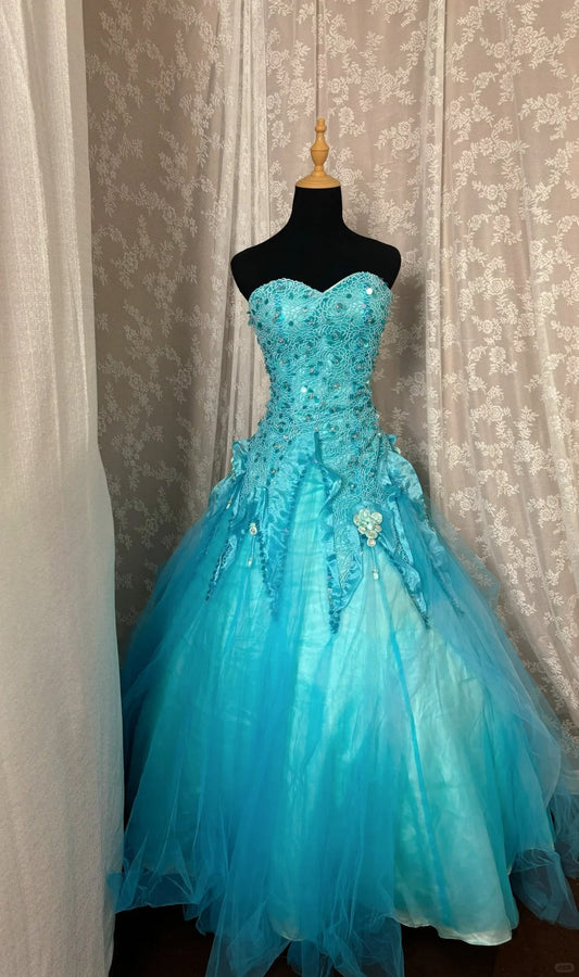 Charming Prom Dress Sweetheart Flower Gala Dress Evening Dress Dancing Dress D2247