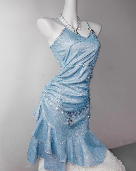 Charming Homecoming Dress Tight Spaghetti Straps Short Prom Dress Party Dress Cocktail Dress Mermaid Dress D2289