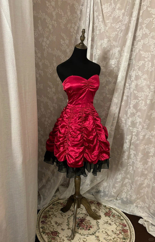 Charming Homecoming Dress Sweetheart Pleated Tulle Short Prom Gown Evening Dress Party Dress Cocktail Dress D2364