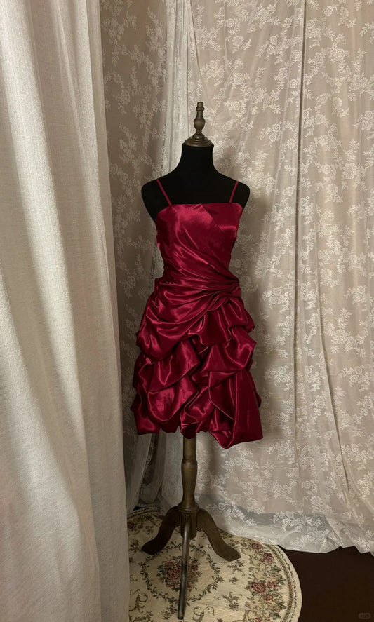 Elegant Prom Dress Spaghetti Straps Short Prom Dress Evening Dress Cocktail Dress D2373