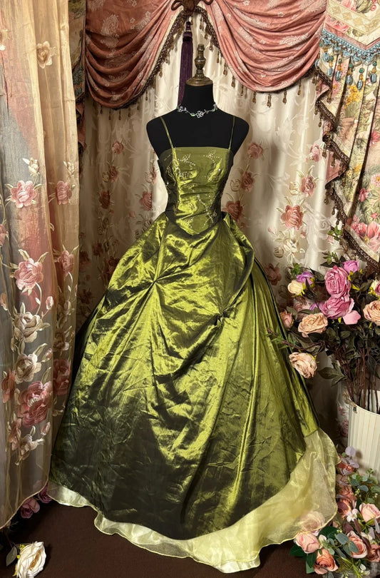 Pretty Prom Dress Spaghetti Straps Ball Gown Evening Dress Birthday Dress Sweet 16 Dress D2381