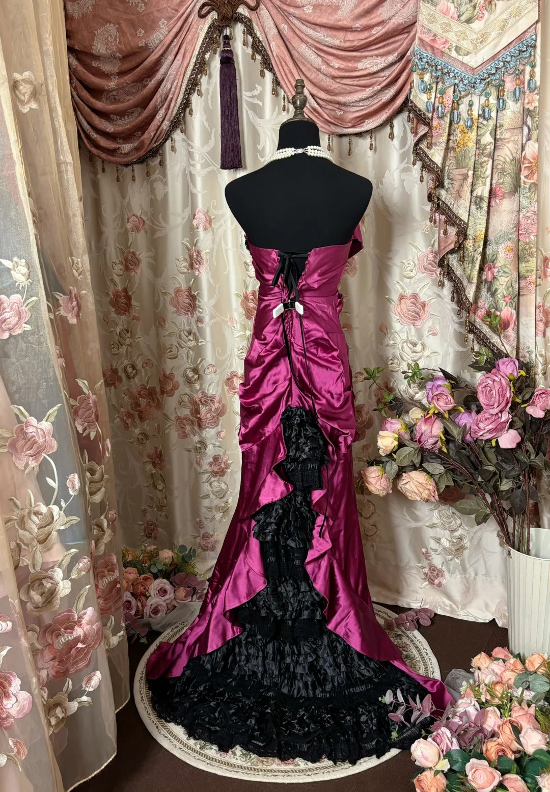 Charming Prom Dress Strapless Pleated Long Prom Gown Evening Dress Gala Dress Business Dinner Dress D2384