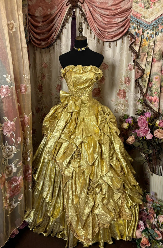 Gorgeous Prom Dress Strapless Pleated Ball Gown Evening Dress Birthday Party Dress D2404
