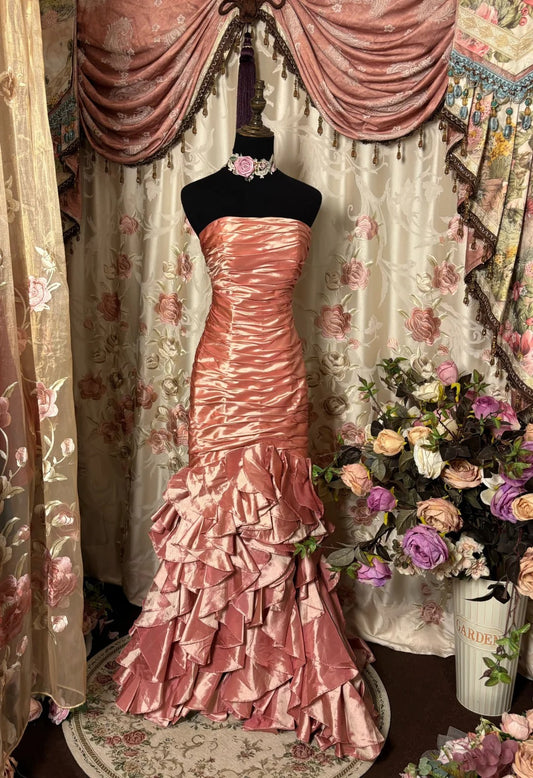 Stunning Prom Dress Strapless Pleated Long Evening Dress Gala Dress Business Dinner Dress D2406